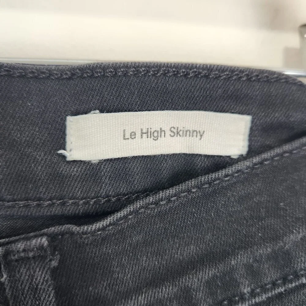 FRAME Denim Le High Skinny Jeans Size‎ 28 Black Vian Stretch USA Made